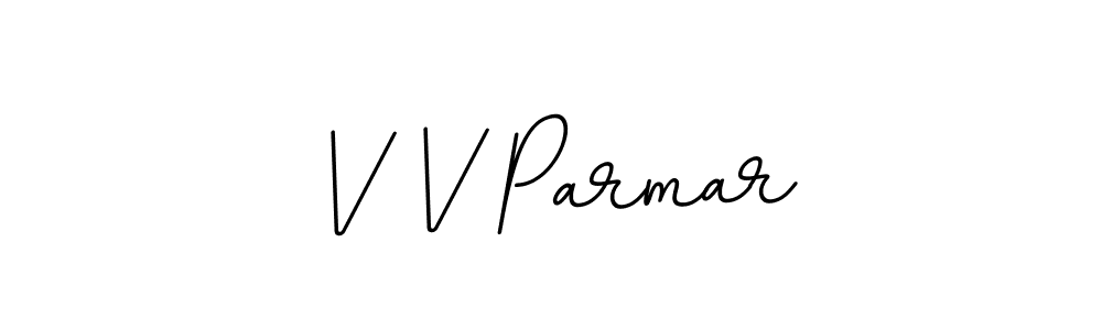 Make a beautiful signature design for name V V Parmar. With this signature (BallpointsItalic-DORy9) style, you can create a handwritten signature for free. V V Parmar signature style 11 images and pictures png