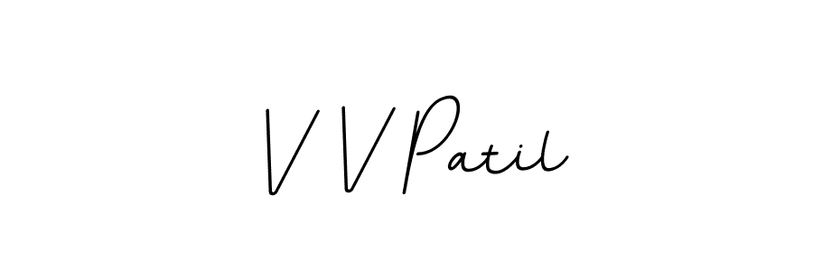 Make a beautiful signature design for name V V Patil. With this signature (BallpointsItalic-DORy9) style, you can create a handwritten signature for free. V V Patil signature style 11 images and pictures png