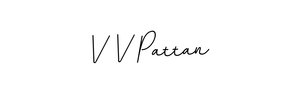 How to make V V Pattan name signature. Use BallpointsItalic-DORy9 style for creating short signs online. This is the latest handwritten sign. V V Pattan signature style 11 images and pictures png