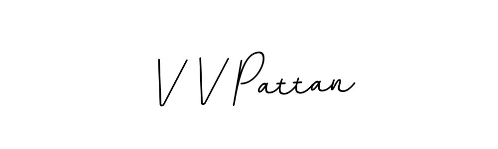 How to make V V Pattan name signature. Use BallpointsItalic-DORy9 style for creating short signs online. This is the latest handwritten sign. V V Pattan signature style 11 images and pictures png