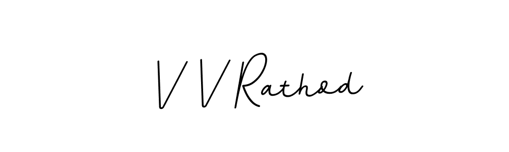 Create a beautiful signature design for name V V Rathod. With this signature (BallpointsItalic-DORy9) fonts, you can make a handwritten signature for free. V V Rathod signature style 11 images and pictures png
