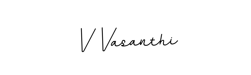 Create a beautiful signature design for name V Vasanthi. With this signature (BallpointsItalic-DORy9) fonts, you can make a handwritten signature for free. V Vasanthi signature style 11 images and pictures png