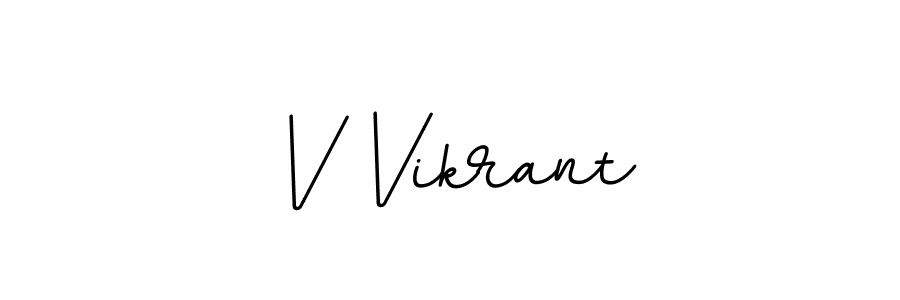 Design your own signature with our free online signature maker. With this signature software, you can create a handwritten (BallpointsItalic-DORy9) signature for name V Vikrant. V Vikrant signature style 11 images and pictures png