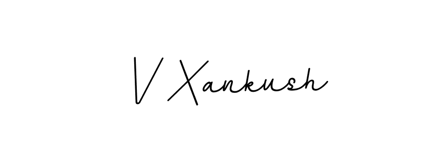 Design your own signature with our free online signature maker. With this signature software, you can create a handwritten (BallpointsItalic-DORy9) signature for name V Xankush. V Xankush signature style 11 images and pictures png
