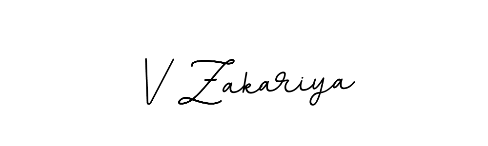 V Zakariya stylish signature style. Best Handwritten Sign (BallpointsItalic-DORy9) for my name. Handwritten Signature Collection Ideas for my name V Zakariya. V Zakariya signature style 11 images and pictures png