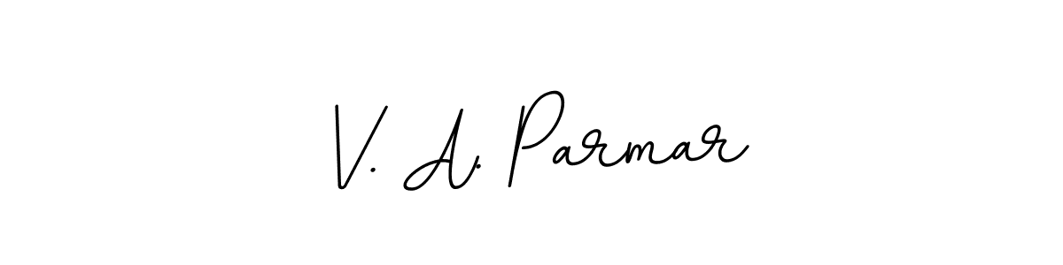 The best way (BallpointsItalic-DORy9) to make a short signature is to pick only two or three words in your name. The name V. A. Parmar include a total of six letters. For converting this name. V. A. Parmar signature style 11 images and pictures png