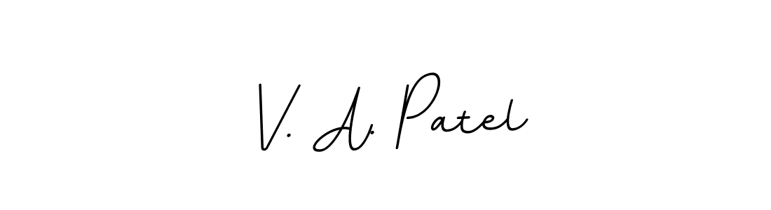 The best way (BallpointsItalic-DORy9) to make a short signature is to pick only two or three words in your name. The name V. A. Patel include a total of six letters. For converting this name. V. A. Patel signature style 11 images and pictures png