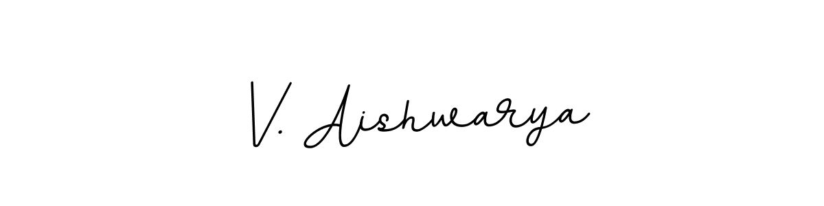 Make a beautiful signature design for name V. Aishwarya. With this signature (BallpointsItalic-DORy9) style, you can create a handwritten signature for free. V. Aishwarya signature style 11 images and pictures png