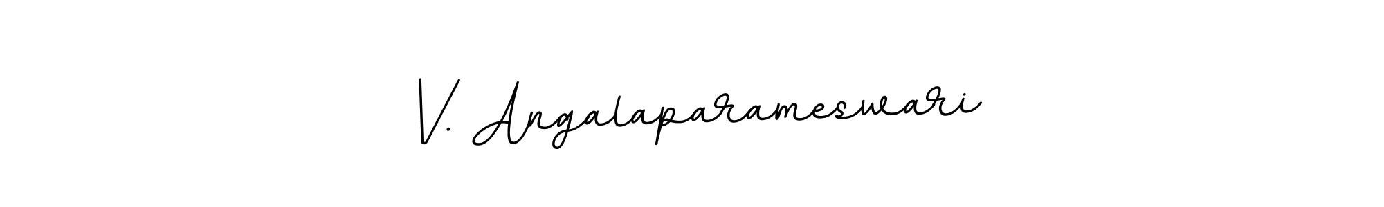 Create a beautiful signature design for name V. Angalaparameswari. With this signature (BallpointsItalic-DORy9) fonts, you can make a handwritten signature for free. V. Angalaparameswari signature style 11 images and pictures png