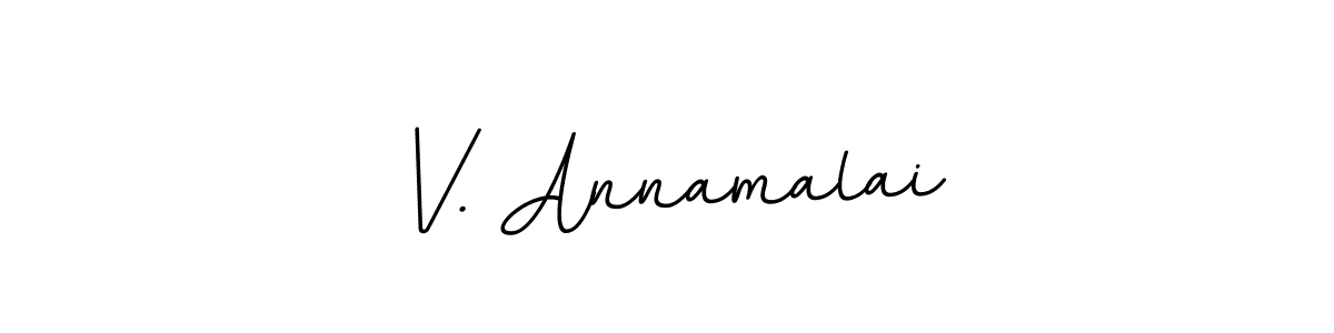 How to make V. Annamalai name signature. Use BallpointsItalic-DORy9 style for creating short signs online. This is the latest handwritten sign. V. Annamalai signature style 11 images and pictures png