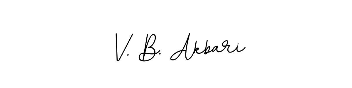 You should practise on your own different ways (BallpointsItalic-DORy9) to write your name (V. B. Akbari) in signature. don't let someone else do it for you. V. B. Akbari signature style 11 images and pictures png