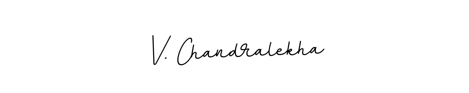 Create a beautiful signature design for name V. Chandralekha. With this signature (BallpointsItalic-DORy9) fonts, you can make a handwritten signature for free. V. Chandralekha signature style 11 images and pictures png