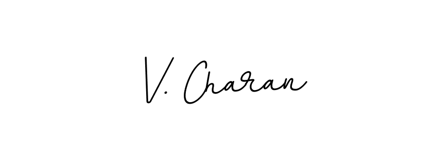 Create a beautiful signature design for name V. Charan. With this signature (BallpointsItalic-DORy9) fonts, you can make a handwritten signature for free. V. Charan signature style 11 images and pictures png