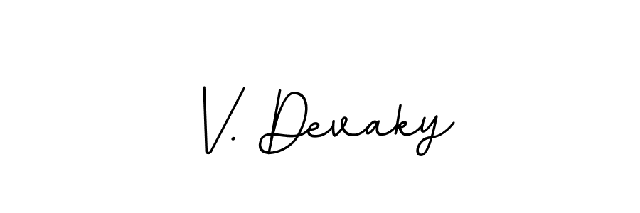 Create a beautiful signature design for name V. Devaky. With this signature (BallpointsItalic-DORy9) fonts, you can make a handwritten signature for free. V. Devaky signature style 11 images and pictures png
