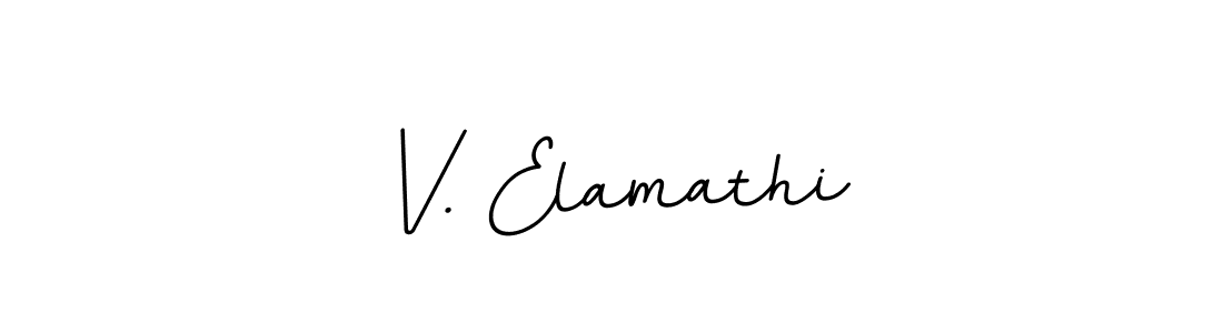 The best way (BallpointsItalic-DORy9) to make a short signature is to pick only two or three words in your name. The name V. Elamathi include a total of six letters. For converting this name. V. Elamathi signature style 11 images and pictures png