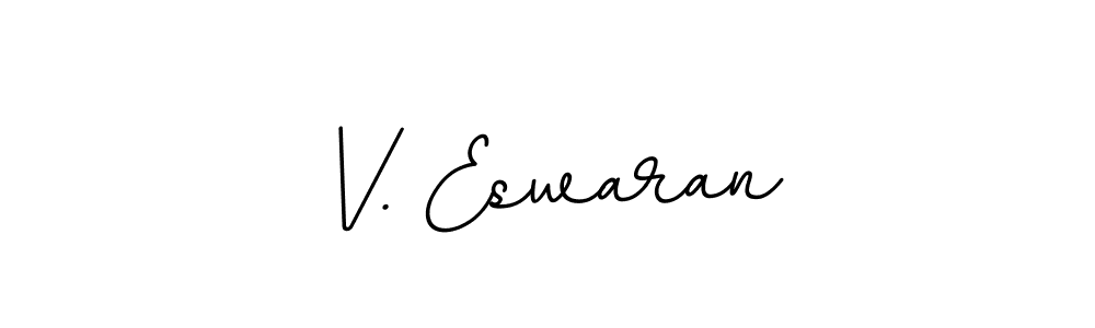 How to make V. Eswaran name signature. Use BallpointsItalic-DORy9 style for creating short signs online. This is the latest handwritten sign. V. Eswaran signature style 11 images and pictures png