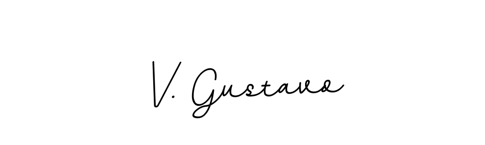 Make a beautiful signature design for name V. Gustavo. With this signature (BallpointsItalic-DORy9) style, you can create a handwritten signature for free. V. Gustavo signature style 11 images and pictures png