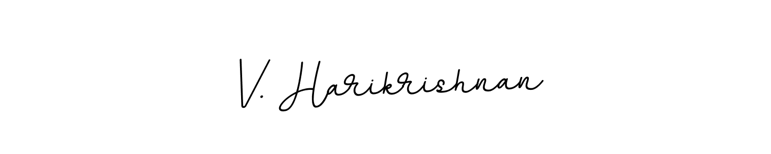 Design your own signature with our free online signature maker. With this signature software, you can create a handwritten (BallpointsItalic-DORy9) signature for name V. Harikrishnan. V. Harikrishnan signature style 11 images and pictures png