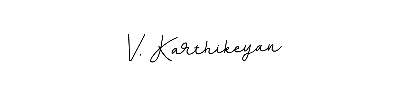 Make a beautiful signature design for name V. Karthikeyan. With this signature (BallpointsItalic-DORy9) style, you can create a handwritten signature for free. V. Karthikeyan signature style 11 images and pictures png