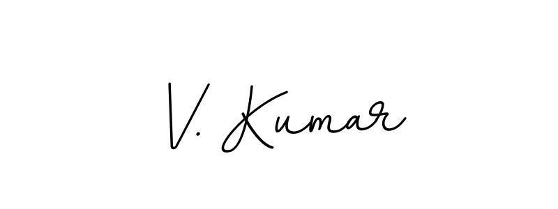 Design your own signature with our free online signature maker. With this signature software, you can create a handwritten (BallpointsItalic-DORy9) signature for name V. Kumar. V. Kumar signature style 11 images and pictures png