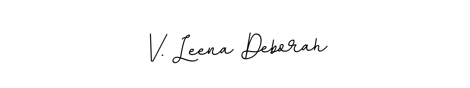 This is the best signature style for the V. Leena Deborah name. Also you like these signature font (BallpointsItalic-DORy9). Mix name signature. V. Leena Deborah signature style 11 images and pictures png