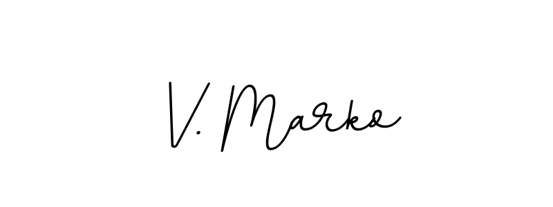 The best way (BallpointsItalic-DORy9) to make a short signature is to pick only two or three words in your name. The name V. Marko include a total of six letters. For converting this name. V. Marko signature style 11 images and pictures png