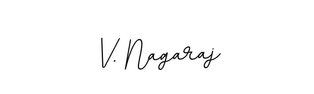 Use a signature maker to create a handwritten signature online. With this signature software, you can design (BallpointsItalic-DORy9) your own signature for name V. Nagaraj. V. Nagaraj signature style 11 images and pictures png