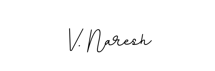 How to make V. Naresh name signature. Use BallpointsItalic-DORy9 style for creating short signs online. This is the latest handwritten sign. V. Naresh signature style 11 images and pictures png