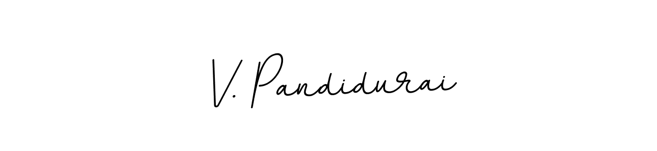 This is the best signature style for the V. Pandidurai name. Also you like these signature font (BallpointsItalic-DORy9). Mix name signature. V. Pandidurai signature style 11 images and pictures png