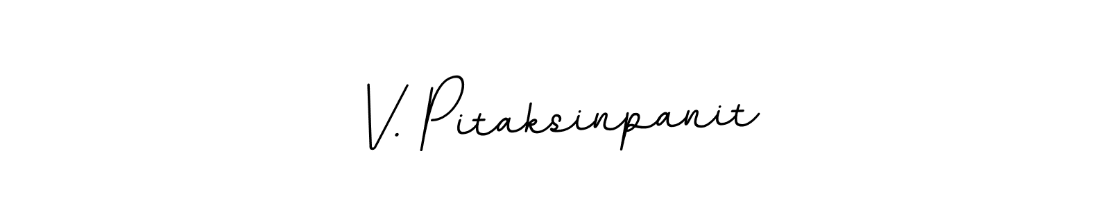 The best way (BallpointsItalic-DORy9) to make a short signature is to pick only two or three words in your name. The name V. Pitaksinpanit include a total of six letters. For converting this name. V. Pitaksinpanit signature style 11 images and pictures png