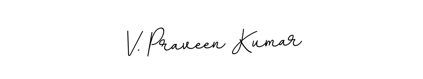 Create a beautiful signature design for name V. Praveen Kumar. With this signature (BallpointsItalic-DORy9) fonts, you can make a handwritten signature for free. V. Praveen Kumar signature style 11 images and pictures png