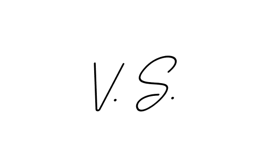 Design your own signature with our free online signature maker. With this signature software, you can create a handwritten (BallpointsItalic-DORy9) signature for name V. S.. V. S. signature style 11 images and pictures png