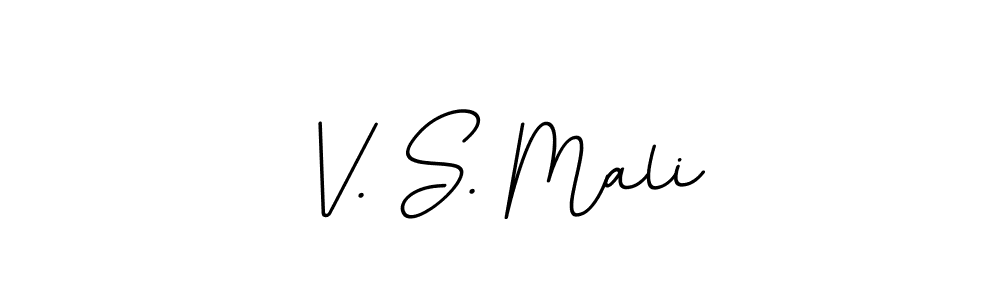 Use a signature maker to create a handwritten signature online. With this signature software, you can design (BallpointsItalic-DORy9) your own signature for name V. S. Mali. V. S. Mali signature style 11 images and pictures png