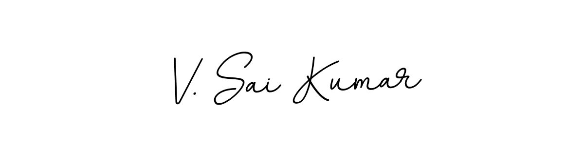 Use a signature maker to create a handwritten signature online. With this signature software, you can design (BallpointsItalic-DORy9) your own signature for name V. Sai Kumar. V. Sai Kumar signature style 11 images and pictures png