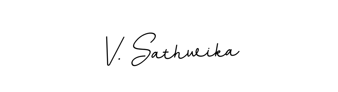 It looks lik you need a new signature style for name V. Sathwika. Design unique handwritten (BallpointsItalic-DORy9) signature with our free signature maker in just a few clicks. V. Sathwika signature style 11 images and pictures png