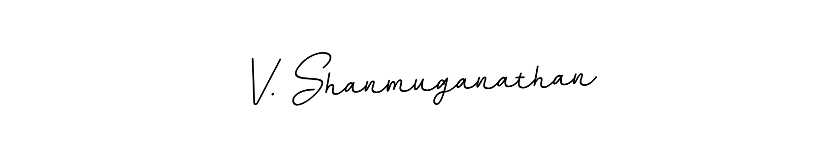 if you are searching for the best signature style for your name V. Shanmuganathan. so please give up your signature search. here we have designed multiple signature styles  using BallpointsItalic-DORy9. V. Shanmuganathan signature style 11 images and pictures png