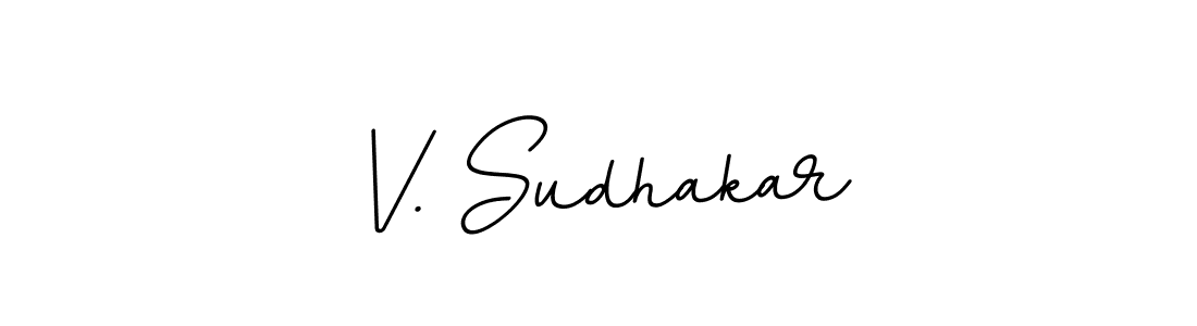 The best way (BallpointsItalic-DORy9) to make a short signature is to pick only two or three words in your name. The name V. Sudhakar include a total of six letters. For converting this name. V. Sudhakar signature style 11 images and pictures png