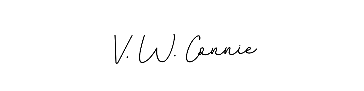 This is the best signature style for the V. W. Connie name. Also you like these signature font (BallpointsItalic-DORy9). Mix name signature. V. W. Connie signature style 11 images and pictures png