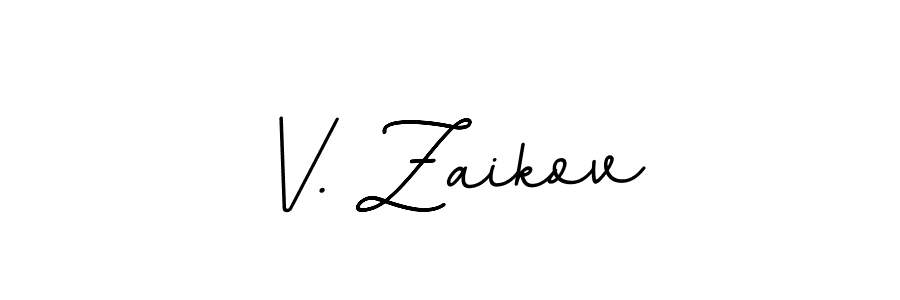 Design your own signature with our free online signature maker. With this signature software, you can create a handwritten (BallpointsItalic-DORy9) signature for name V. Zaikov. V. Zaikov signature style 11 images and pictures png