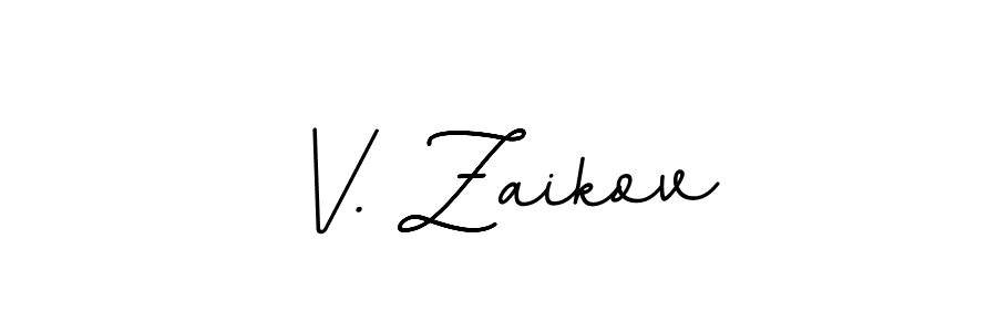 How to make V. Zaikov name signature. Use BallpointsItalic-DORy9 style for creating short signs online. This is the latest handwritten sign. V. Zaikov signature style 11 images and pictures png