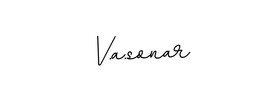 You should practise on your own different ways (BallpointsItalic-DORy9) to write your name (V.a.sonar) in signature. don't let someone else do it for you. V.a.sonar signature style 11 images and pictures png