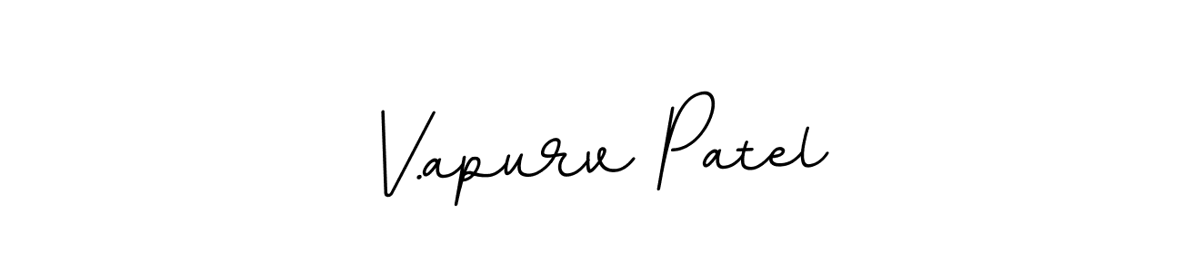 Create a beautiful signature design for name V.apurv Patel. With this signature (BallpointsItalic-DORy9) fonts, you can make a handwritten signature for free. V.apurv Patel signature style 11 images and pictures png