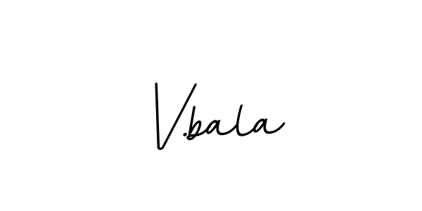 Make a beautiful signature design for name V.bala. With this signature (BallpointsItalic-DORy9) style, you can create a handwritten signature for free. V.bala signature style 11 images and pictures png