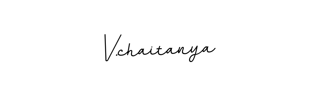 You should practise on your own different ways (BallpointsItalic-DORy9) to write your name (V.chaitanya) in signature. don't let someone else do it for you. V.chaitanya signature style 11 images and pictures png