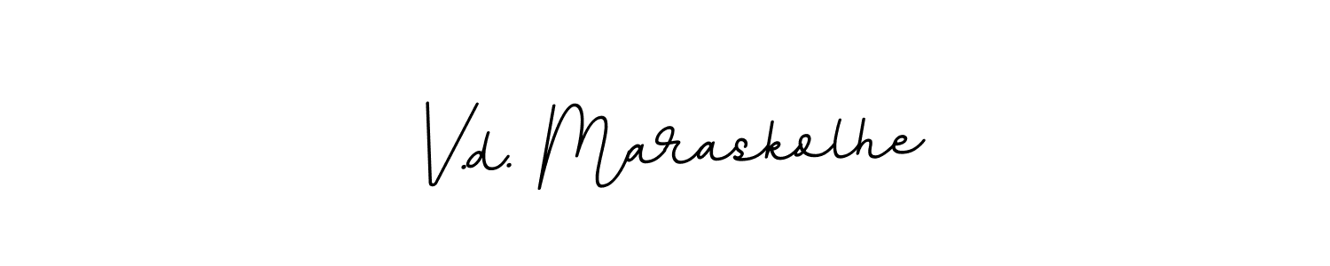 The best way (BallpointsItalic-DORy9) to make a short signature is to pick only two or three words in your name. The name V.d. Maraskolhe include a total of six letters. For converting this name. V.d. Maraskolhe signature style 11 images and pictures png