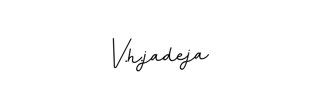 Use a signature maker to create a handwritten signature online. With this signature software, you can design (BallpointsItalic-DORy9) your own signature for name V.h.jadeja. V.h.jadeja signature style 11 images and pictures png