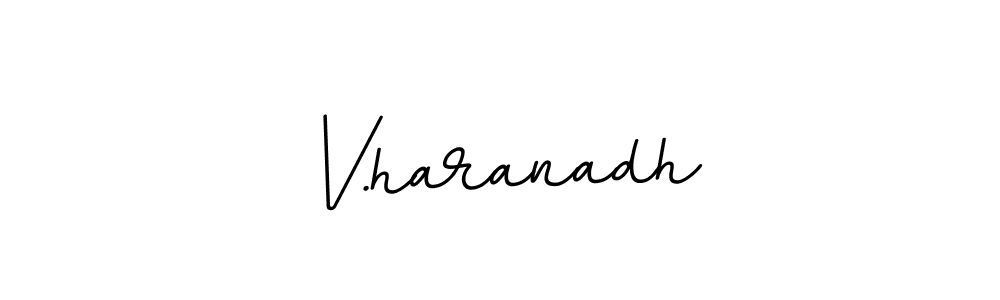 Make a beautiful signature design for name V.haranadh. With this signature (BallpointsItalic-DORy9) style, you can create a handwritten signature for free. V.haranadh signature style 11 images and pictures png