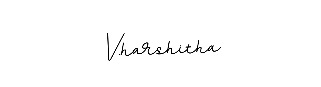 Create a beautiful signature design for name V.harshitha. With this signature (BallpointsItalic-DORy9) fonts, you can make a handwritten signature for free. V.harshitha signature style 11 images and pictures png