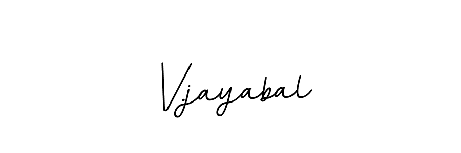 Use a signature maker to create a handwritten signature online. With this signature software, you can design (BallpointsItalic-DORy9) your own signature for name V.jayabal. V.jayabal signature style 11 images and pictures png