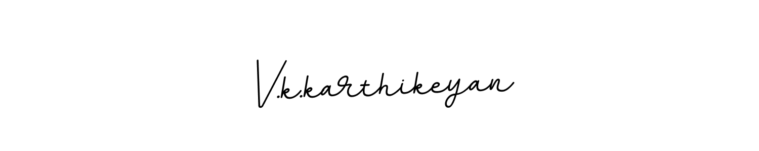 Make a beautiful signature design for name V.k.karthikeyan. With this signature (BallpointsItalic-DORy9) style, you can create a handwritten signature for free. V.k.karthikeyan signature style 11 images and pictures png